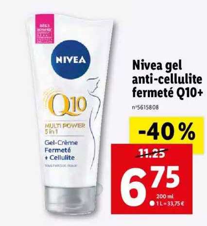 nivea gel anti-cellulite fermeté q10+