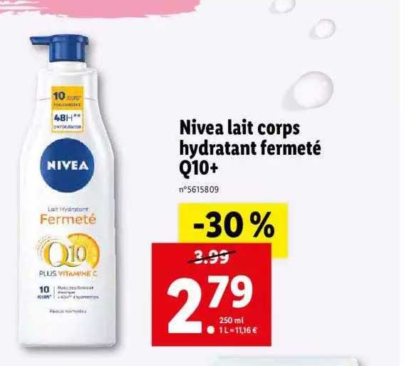 nivea lait corps hydratant fermeté q10+