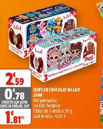 oeufs en chocolat au lait zaini