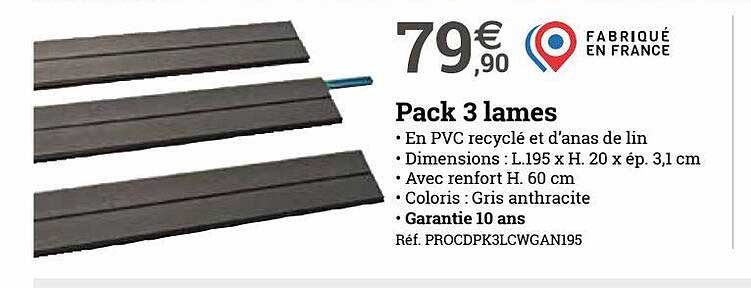 Pack 3 Lames