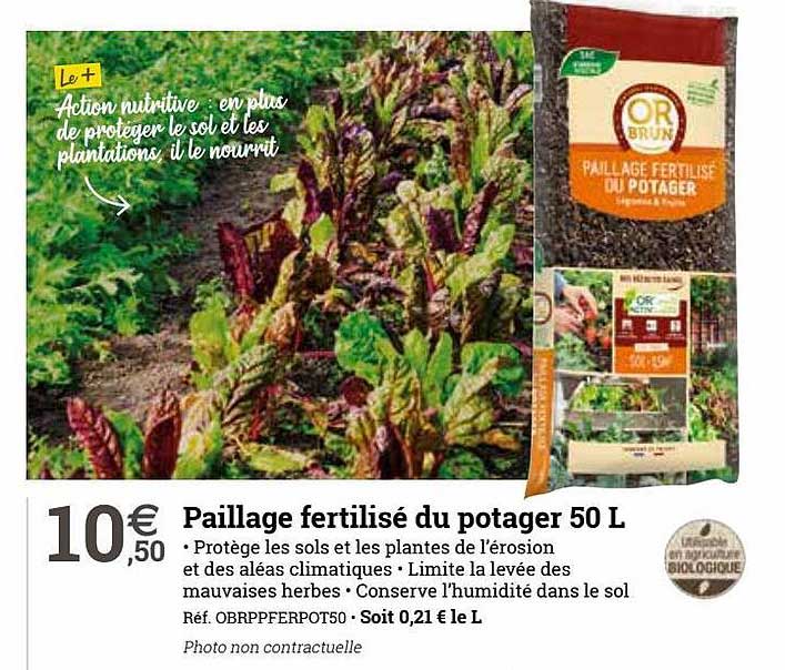 paillage fertilisé du potager 50 l