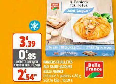paniers feuilletés aux saint-jacques belle france