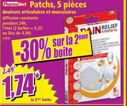 patchs 5 pièces pharma doct -30% sur la 2ème boîte