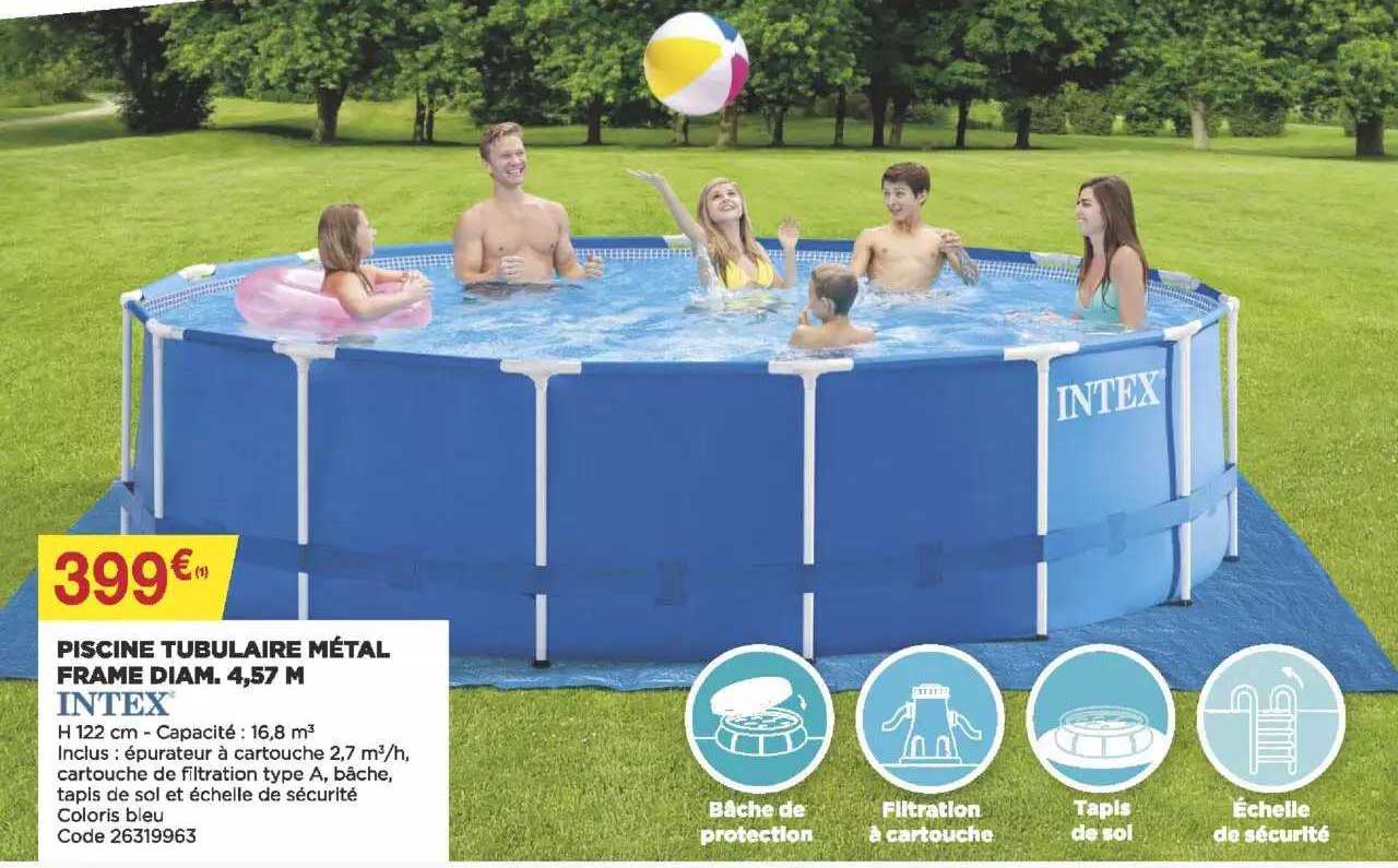 piscine tubulaire métal frame diam. 4.57 m intex