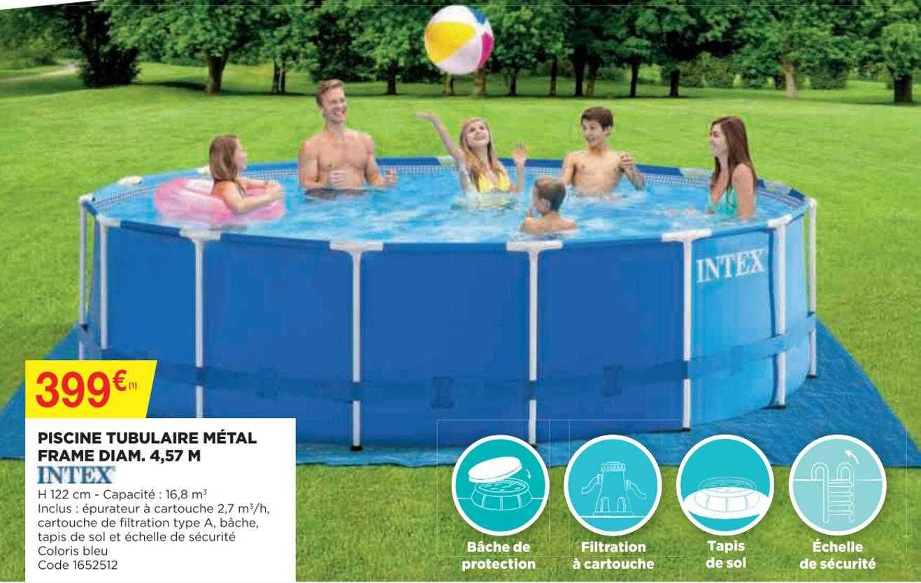 piscine tubulaire métal frame diam. 4.57 m intex