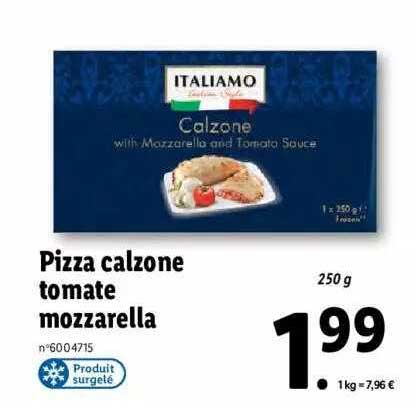 pizza calzone tomate mozzarella