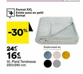 plaid tendresse 220 x 240 cm