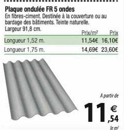 plaque ondulée fr 5 ondes