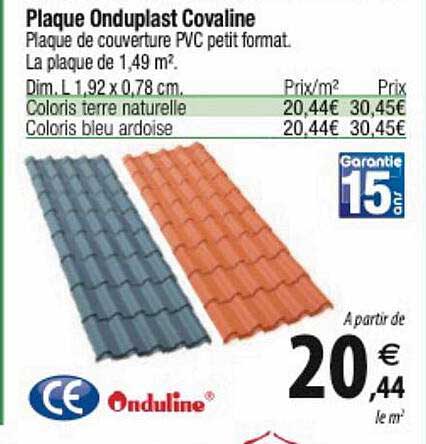 plaque onduplast covaline onduline
