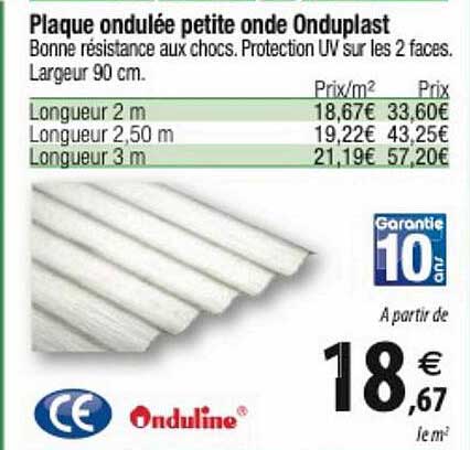 plaque tondulé petite onde onduplast onduline