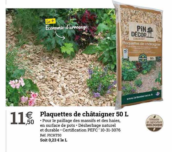 Plaquettes De Châtaigner 50 L