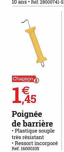 poignée de barrière chapron