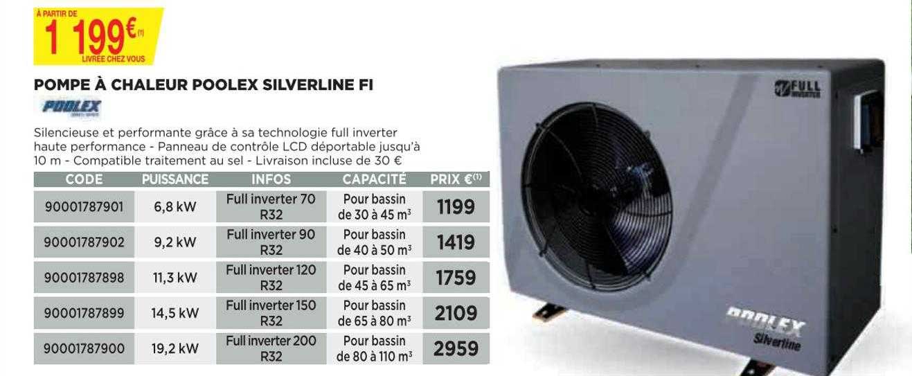 pompe à chaleur poolex silverline fi