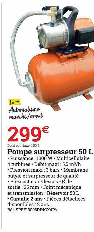 pompe surpresseur 50 l