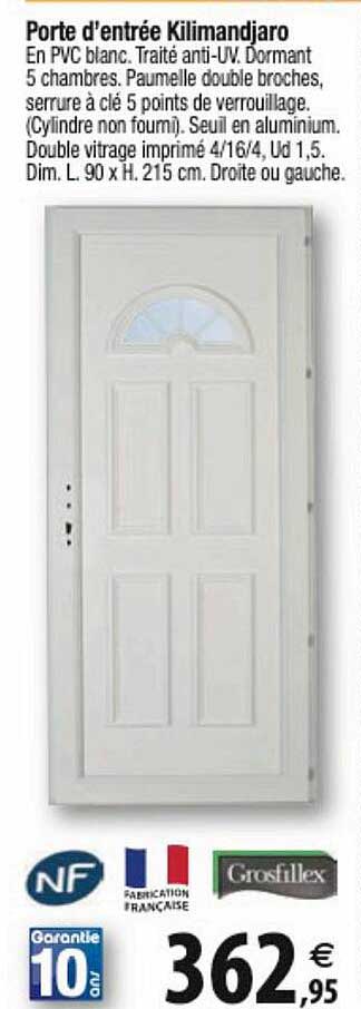 porte d'entrée kilimandjaro grosfillex