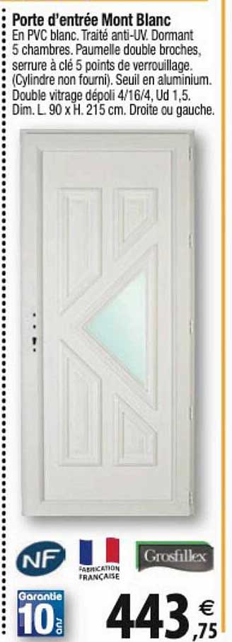 porte d'entrée mont blanc grosfillex
