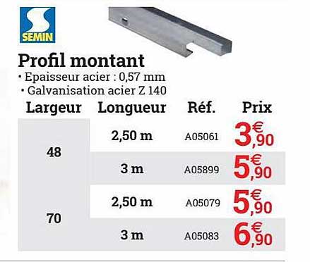 profil montant semin
