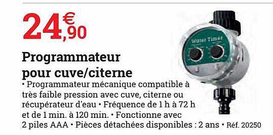 programmateur pour cuve citerne