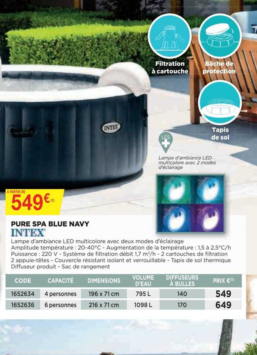 pure spa blue navy intex