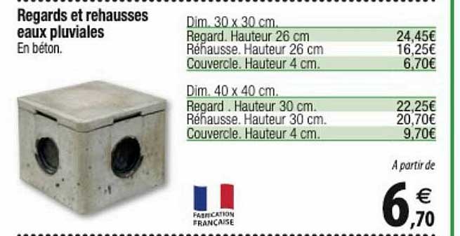 regards et rehausses eaux pluviales