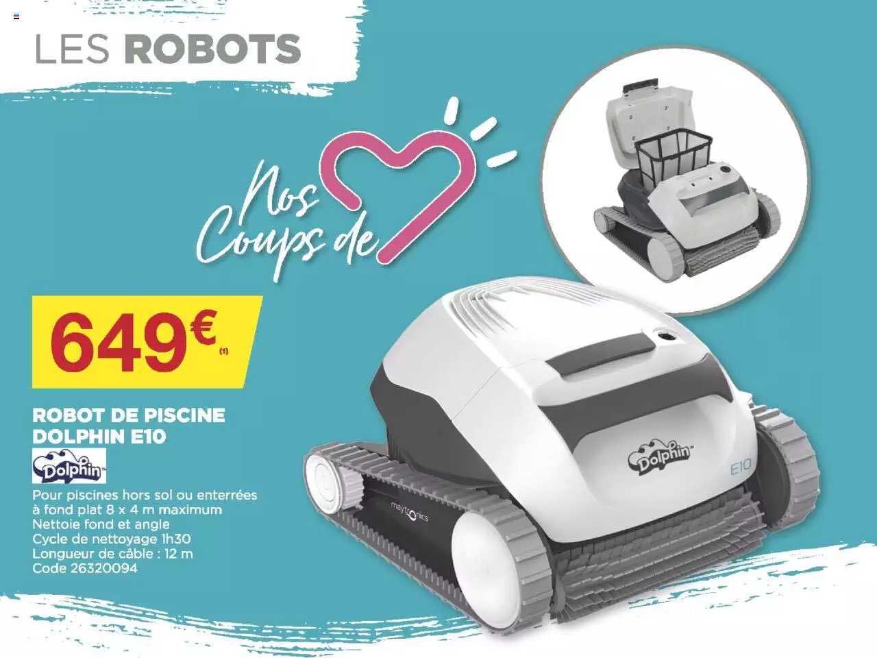 robot de piscine dolphin e10