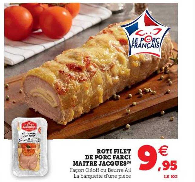 rôti filet de porc farci maître jacques