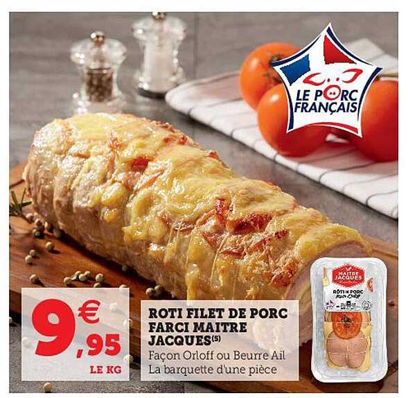 rôti filet de porc farci maître jacques