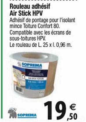 rouleau adhésif air stic hpv soprema