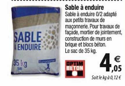 Sable à Enduire Optim Beton