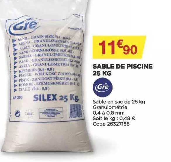 Sable De Piscine 25 Kg Gré