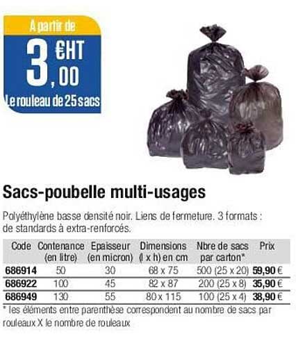 sacs-poubelle multi-usages