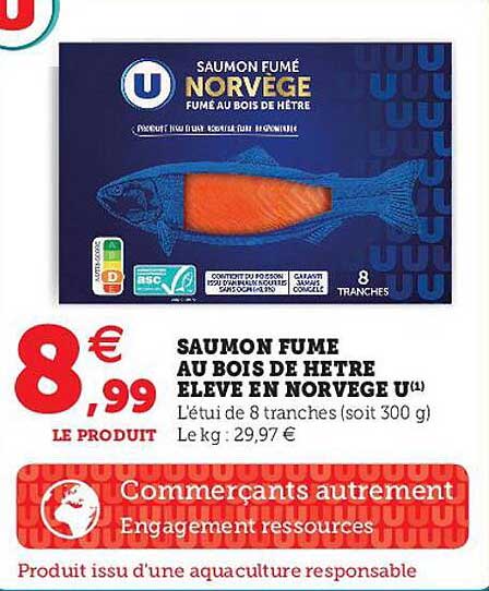 Saumon Fumé Au Bois De Hêtre élevé En Norvège U