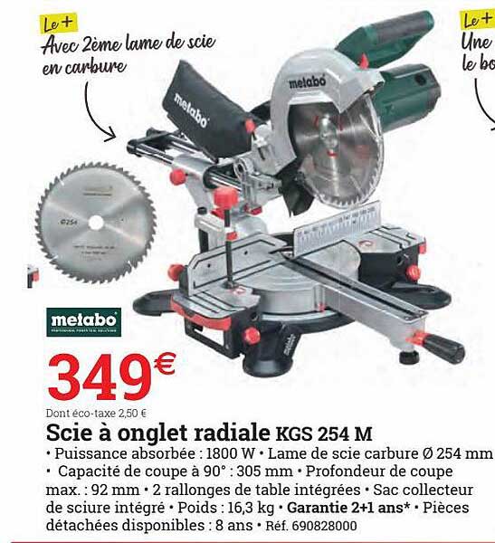 scie à onglet radiale kgs 254 m melabo