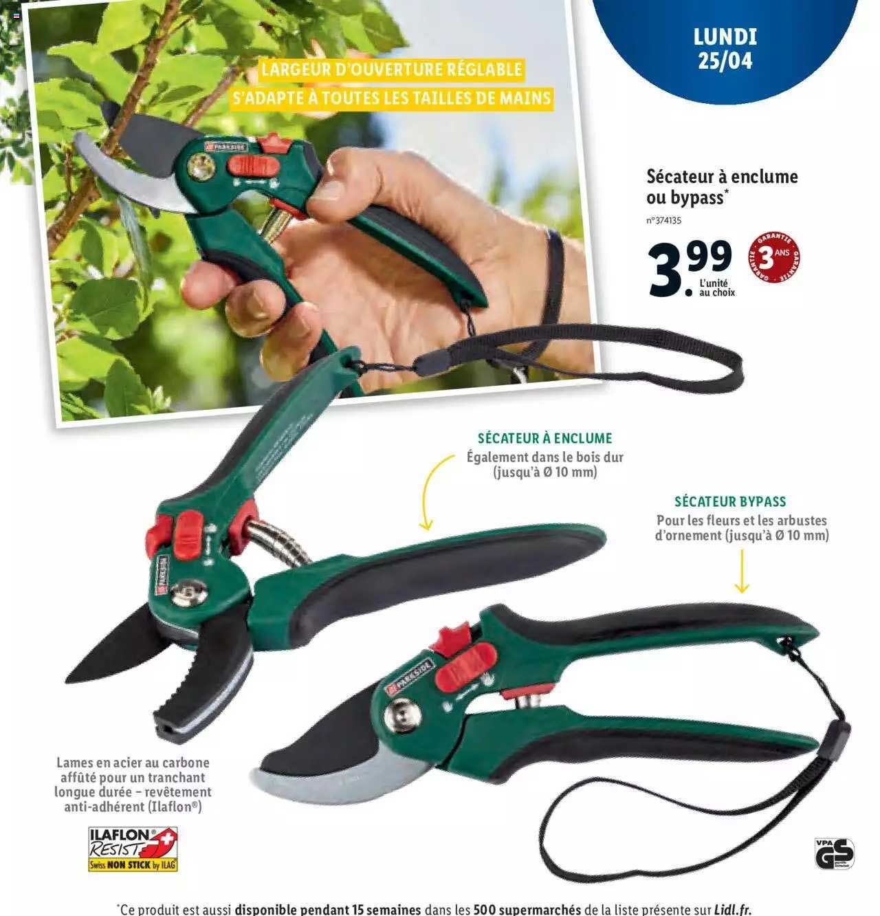 sécateur à enclume ou bypass