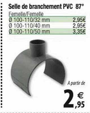selle de branchement pvc 87°