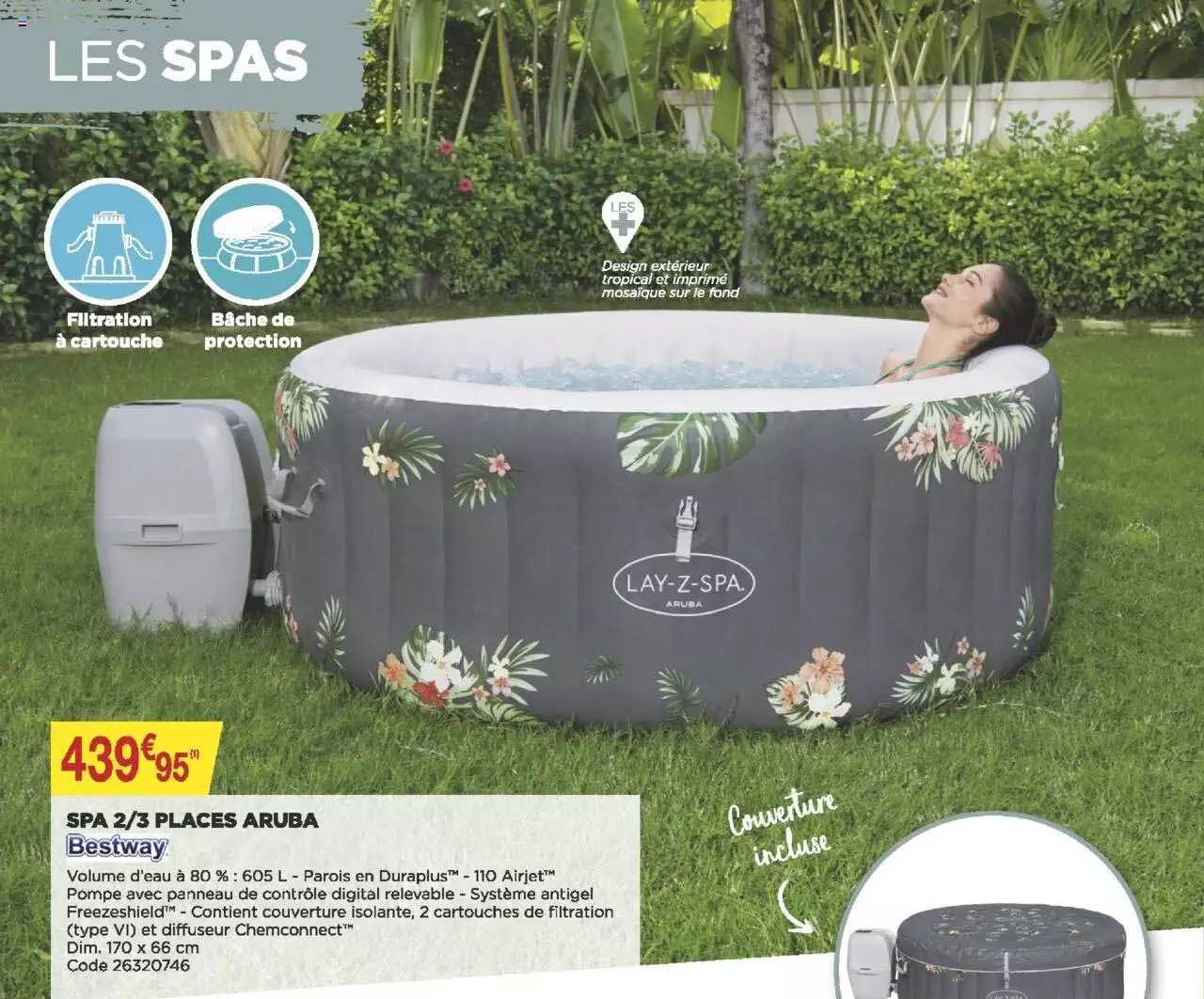 spa 2 3 places aruba bestway