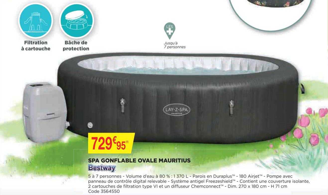 spa gonflable ovale mauritius bestway