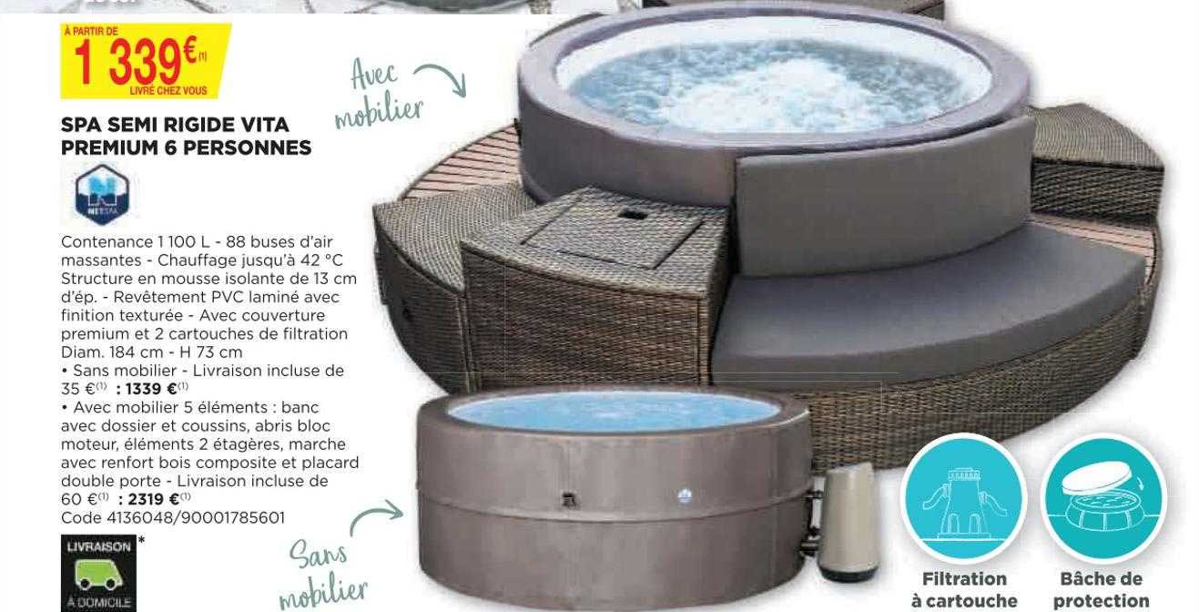 spa semi rigide vita premium 6 personnes netspa