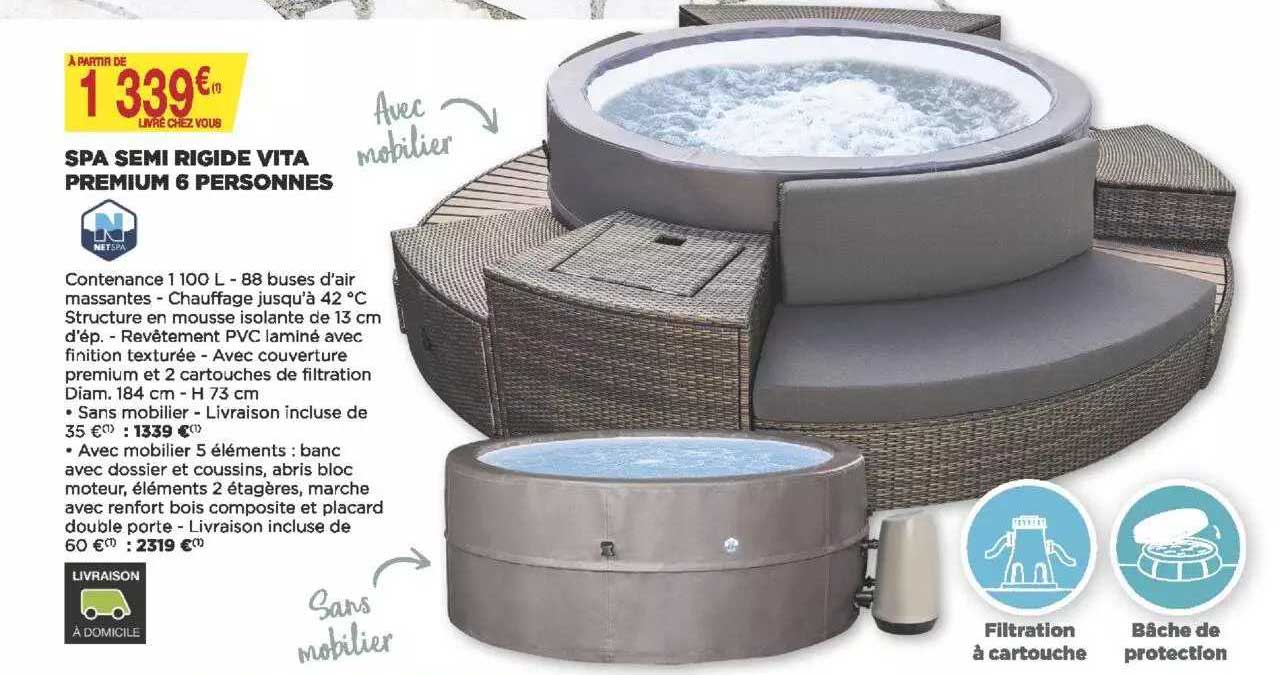 spa semi rigide vita premium 6 personnes netspa