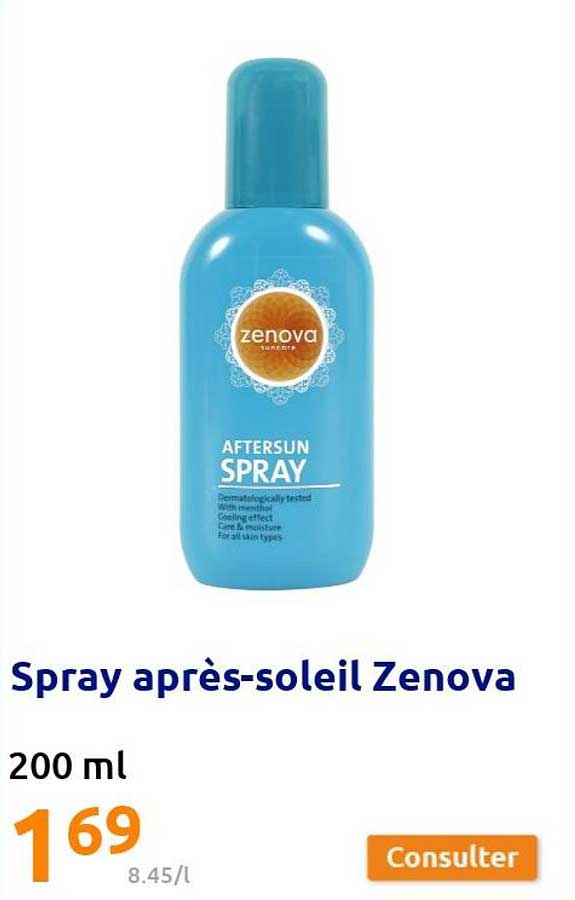 spray après-soleil zenova