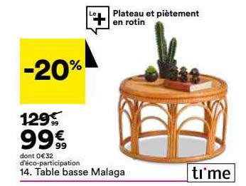 table basse malaga time