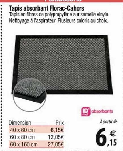 tapis absorbant florac-cahors id absorbants
