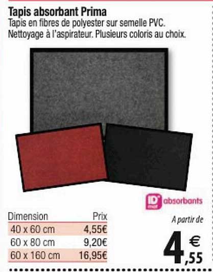 Tapis Absorbant Prima Id Absorbants