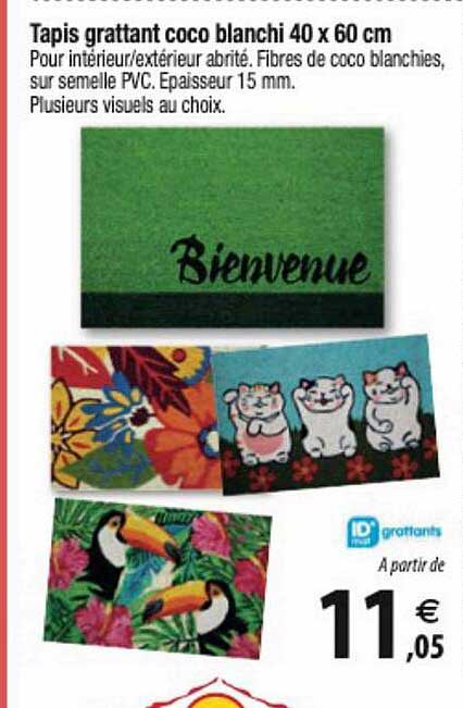 tapis grattant coco blanci 40 x 60 cm id grattants
