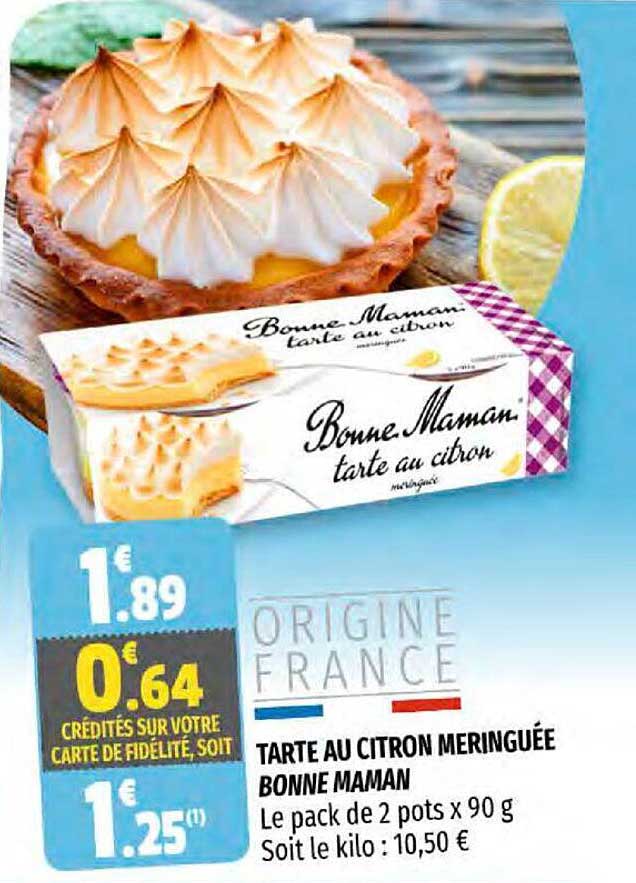 tarte au citron meringuée bonne maman