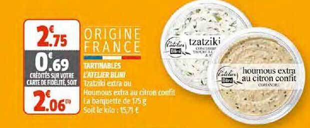 tartinables l'atelier blini