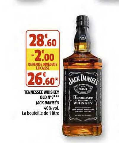 tennessee whiskey old n°7 jack daniel's
