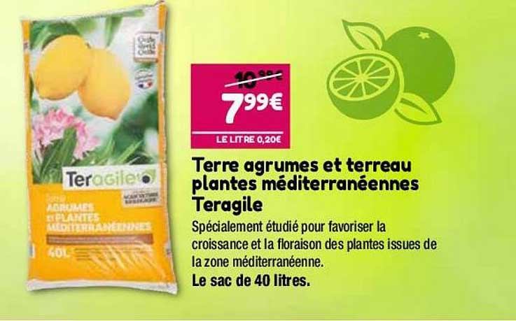 terre agrumes et terreau plantes méditerranéennes teragile