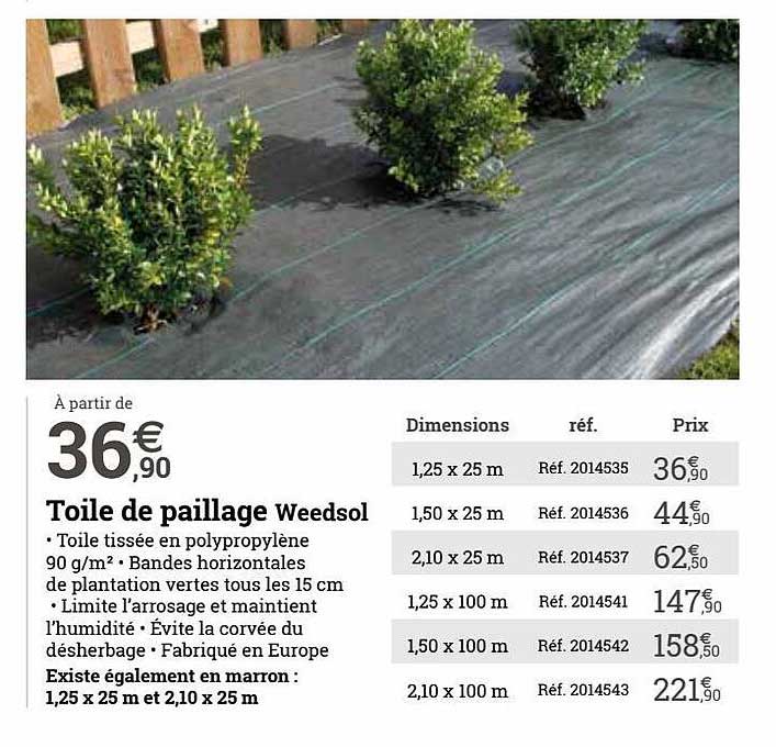 Toile De Paillage Weedsol
