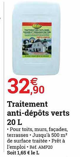traitement anti-dépôts verts 20 l